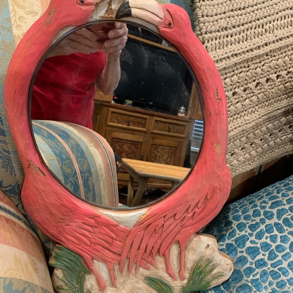 Flamingo Mirror 20” tall. To be picked up